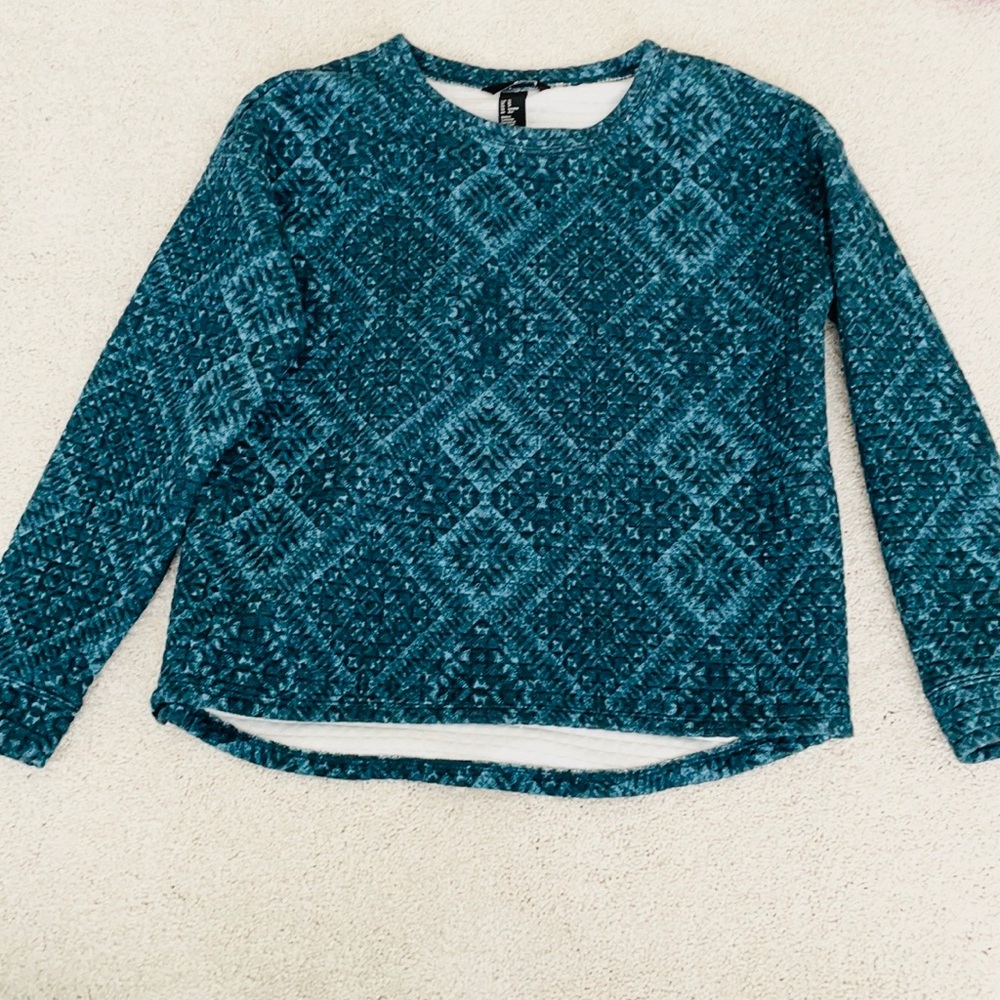 H&M blue patterned Long Sleeve